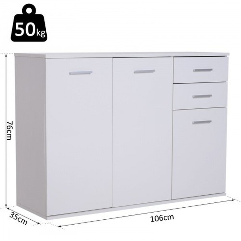 Mueble organizador Homcom color Blanco, , large image number null