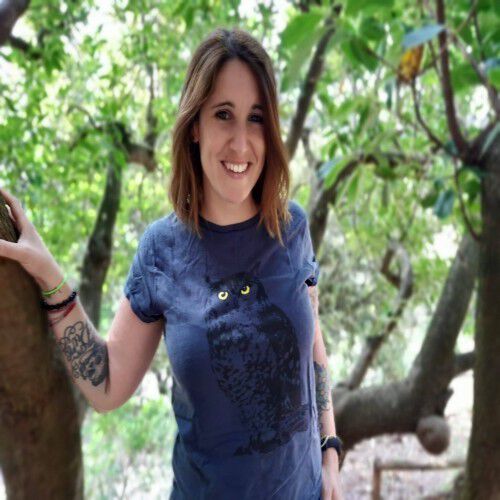 Camiseta búho mujer color Azul thumbnail