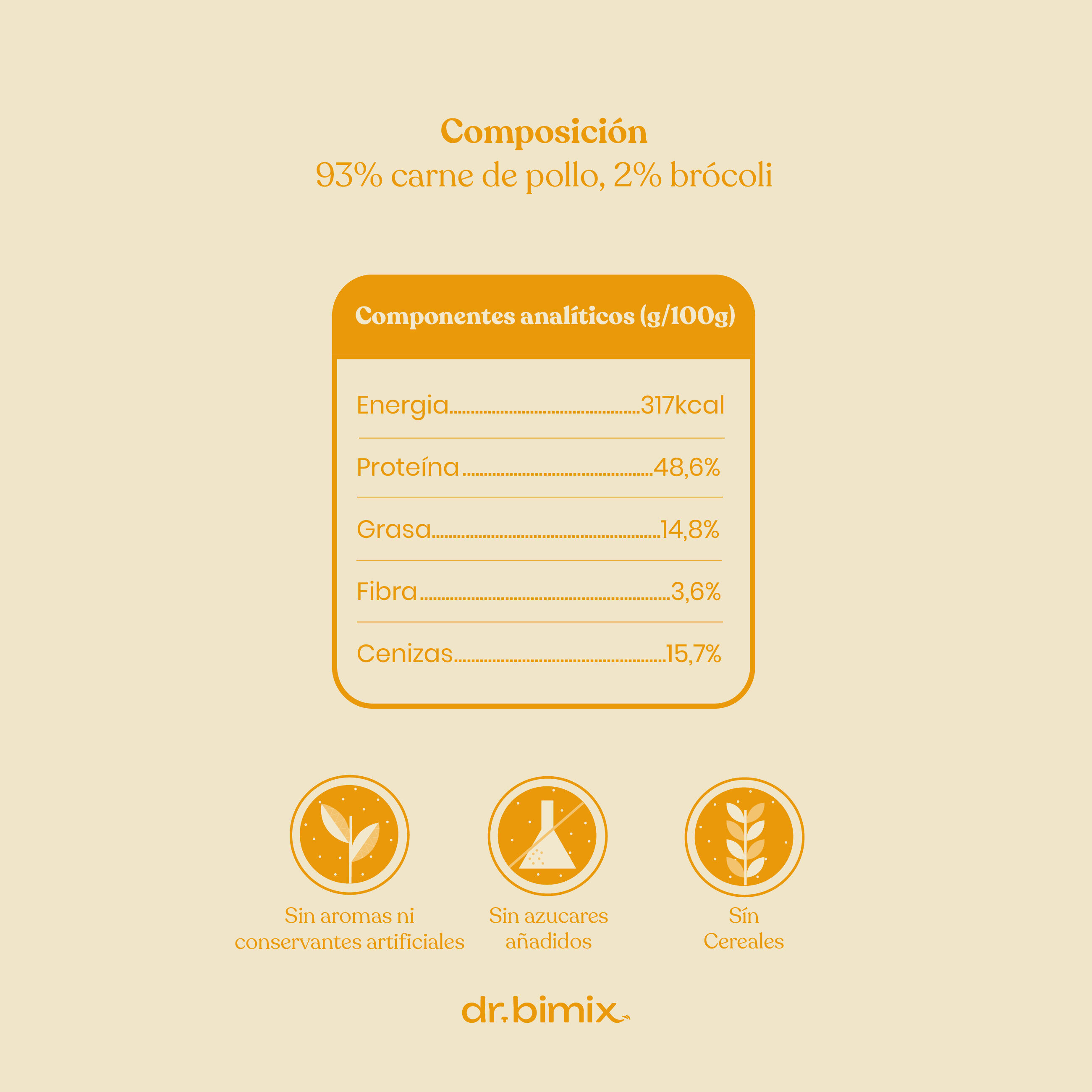 dr.bimix Barritas de Pollo con Br&oacute;coli para Perros | Snack Natural Premium, , large Imagen numero 5