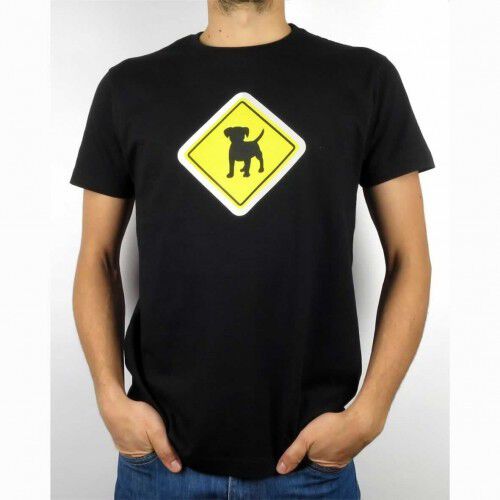 Camiseta hombre The Pet Lover &quot;Placa permitido perros&quot; color Negro thumbnail