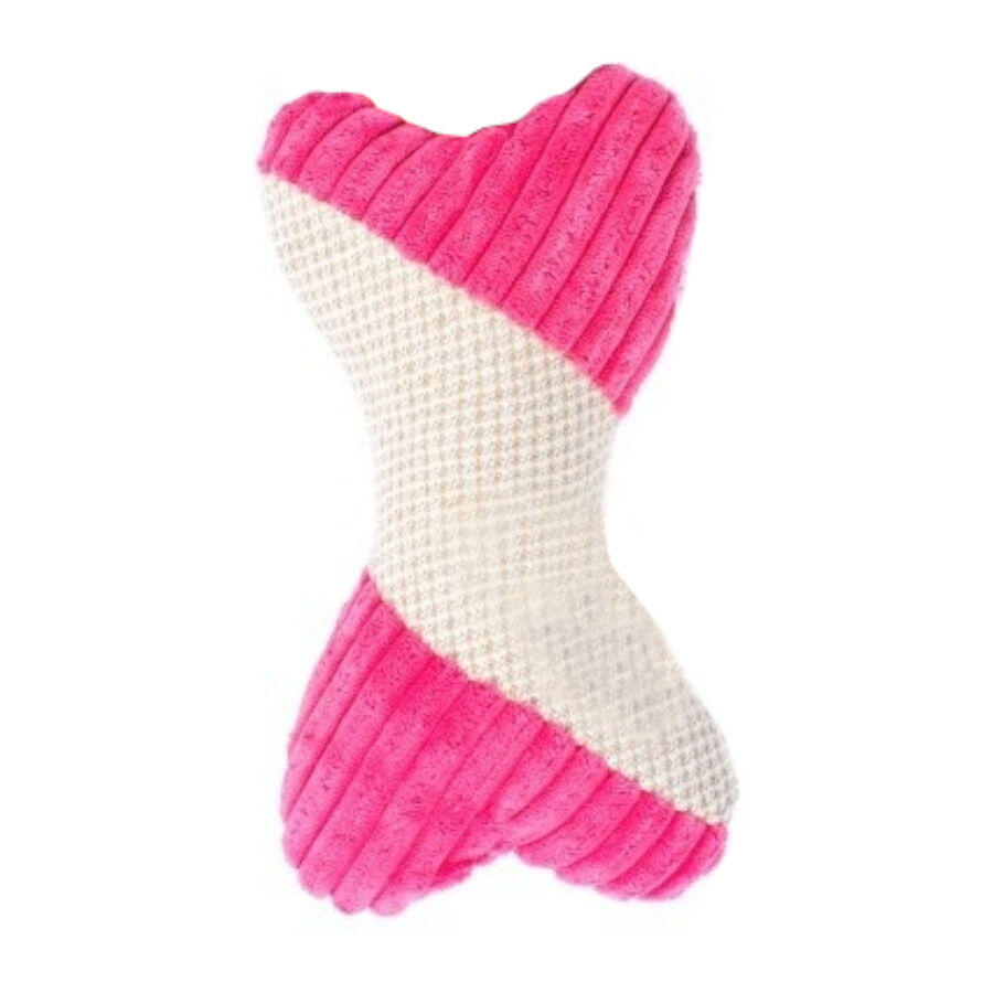 Play&Bite Premium Hueso rosa de peluche para perros, , large Imagen numero 1