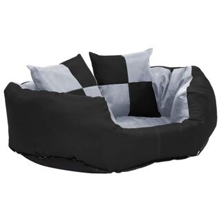 Vidaxl cojín reversible gris para perros