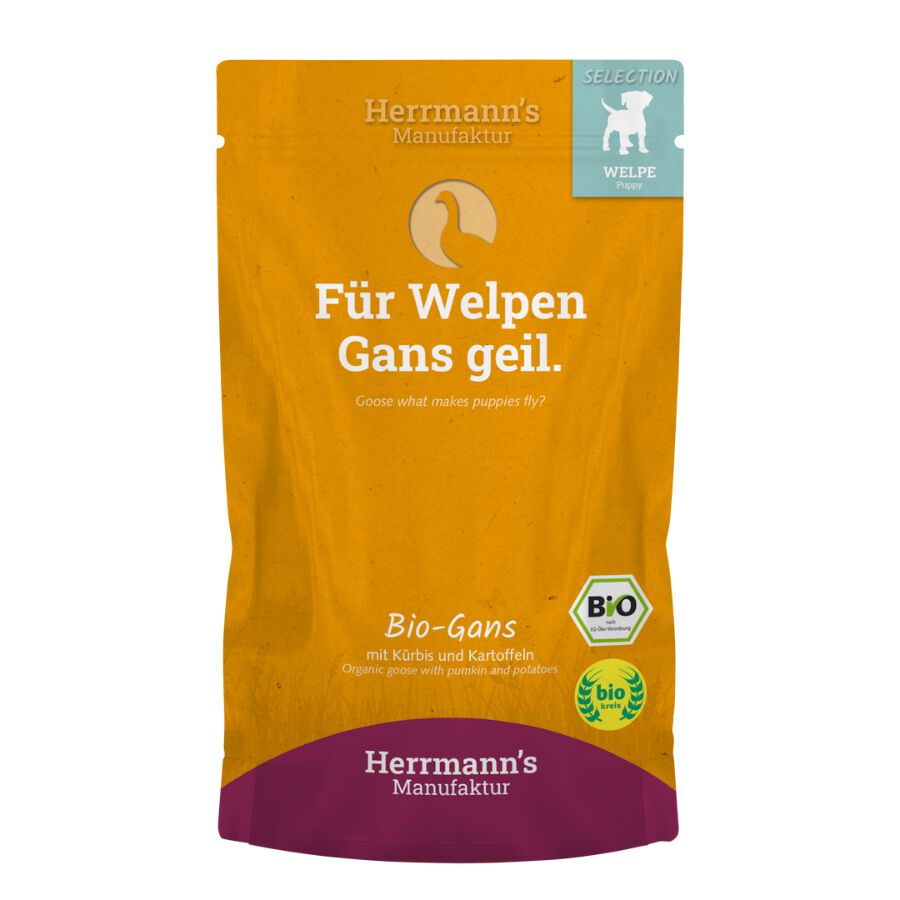 Selection Cachorro BIO Ganso con calabaza y patata 15 x 150g, , large Imagen numero 1