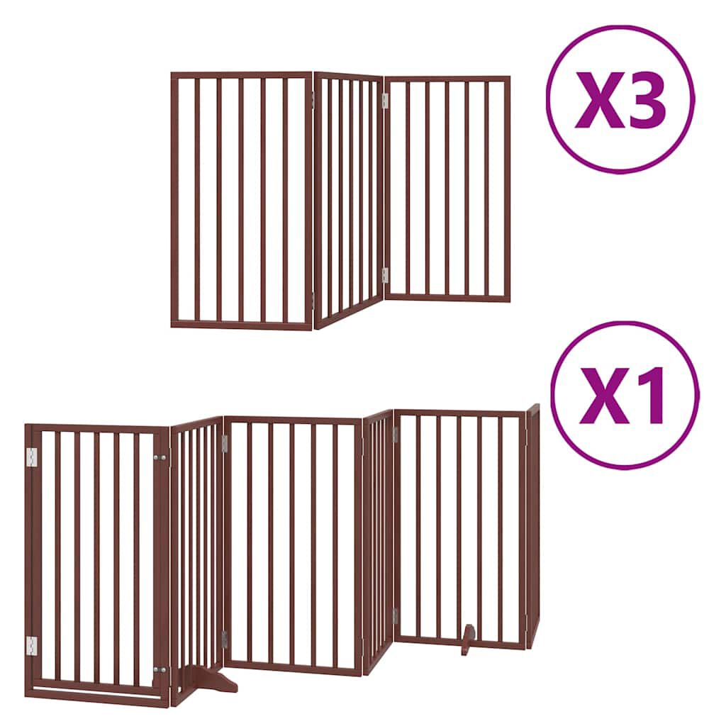Vidaxl Puerta para Perros Plegable Paneles Puerta para Mascotas Madera de &Aacute;lamo, , large Imagen numero 6