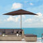 Outsunny Sombrilla de Jardín 2x3x2,5 m Parasol de Jardín de Madera con Techo de Ventilación y Manivela Impermeable para Terraza Balcón Exterior Café, , large indicador imagen numero 2