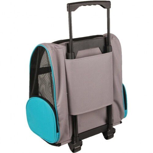 Transport&iacute;n con dos ruedas para mascotas color Gris, , large Imagen numero 2