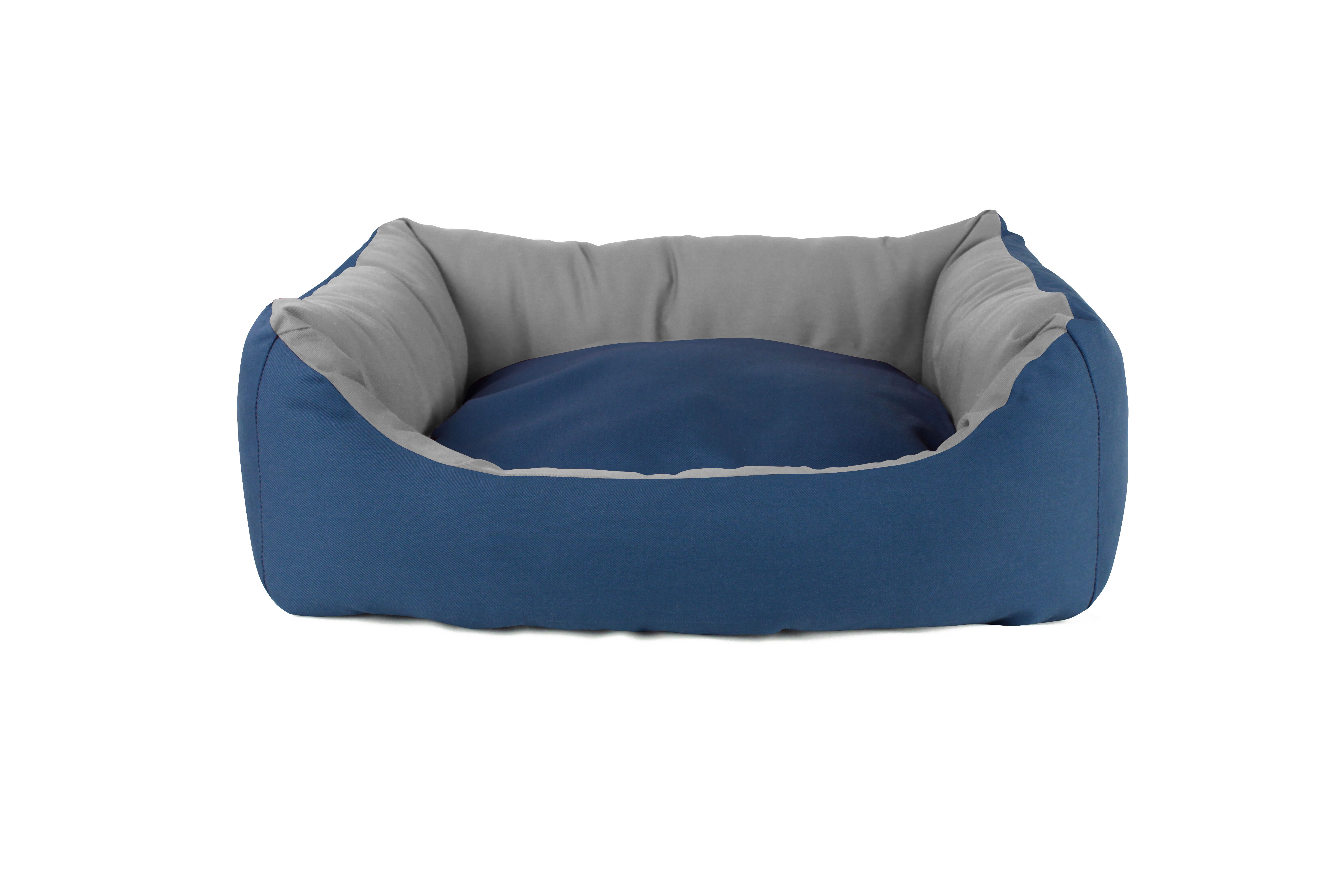 Gauty Cama Rectangular azul y gris para Perros y Gatos