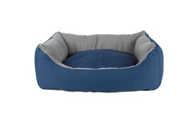 Gauty Cama Rectangular azul y gris para Perros y Gatos