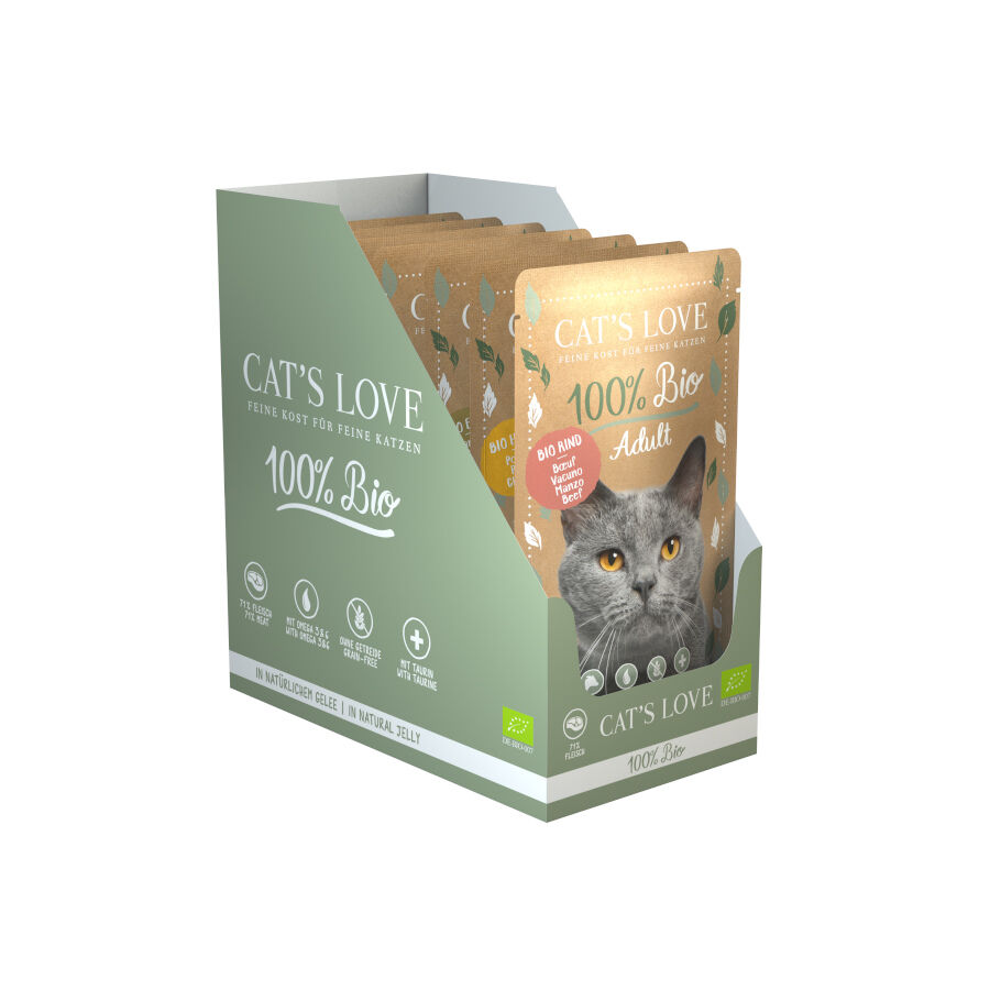Cat&#039;s Love Adult Bio Sobre en Gelatina para gatos – Multipack 6