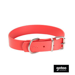 Gotoo Collar Biothane rojo para perros