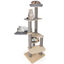 COSTWAY &Aacute;rbol Rascador para Gatos de 197 cm, Torre para Gatos de Varios Niveles con Plataforma Grande, Perchero Acolchado Superior, Condo, Esteras Desmontables, Postes para Rascar, Castillo Gato, Gris, , large indicador imagen numero 1