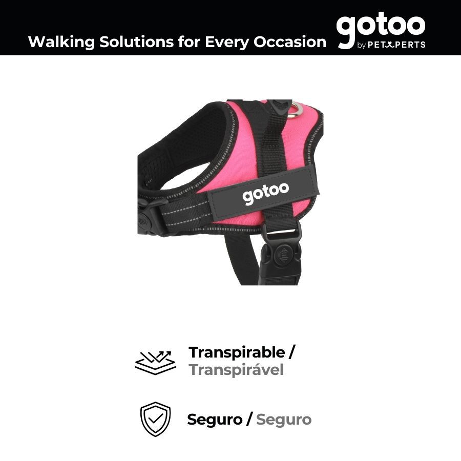 Gotoo Arnés antitirones rosa para perros thumbnail