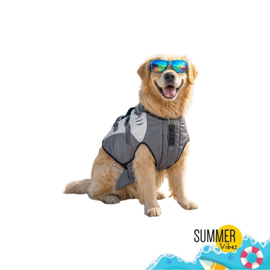 Summer Vibes Tibur&oacute;n Chaleco Salvavidas para perros, , large Imagen numero 8