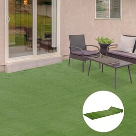 Césped artificial sintético con orificio de drenaje impermeable color Verde
