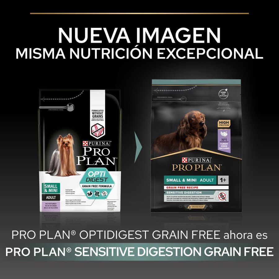 2.5 kg Pro Plan Adult Small y Mini Digesti&oacute;n Pavo pienso para perros, , large Imagen numero 2