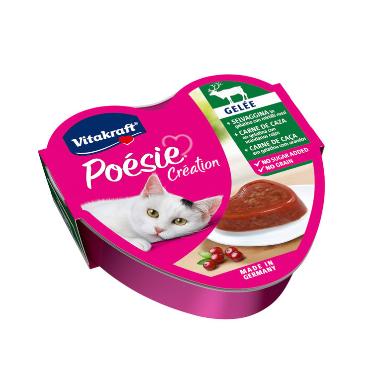 Vitakraft Poésie Carne de Caza tarrina en gelatina para gatos , , large image number null