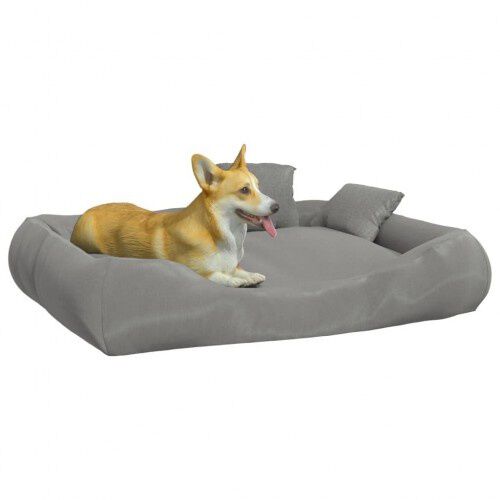 Vidaxl cama rectangular acolchada gris claro para mascotas, , large Imagen numero 7