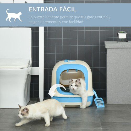Arenero para gatos PawHut transporte color Azul, , large Imagen numero 5