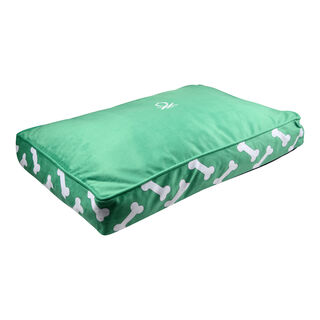 Benetton Cama Invierno Huesos Verde para perros