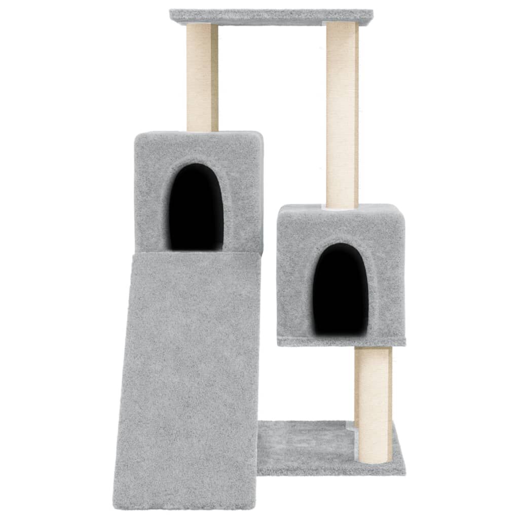 vidaXL Rascador para gatos con postes de sisal gris claro 82 cm, , large Imagen numero 2