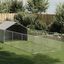 vidaXL Caseta perros exterior con corral 4x3x1,9 m acero galvanizado, , large indicador imagen numero 37