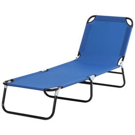 Outsunny Tumbona Plegable Reclinable color Azul