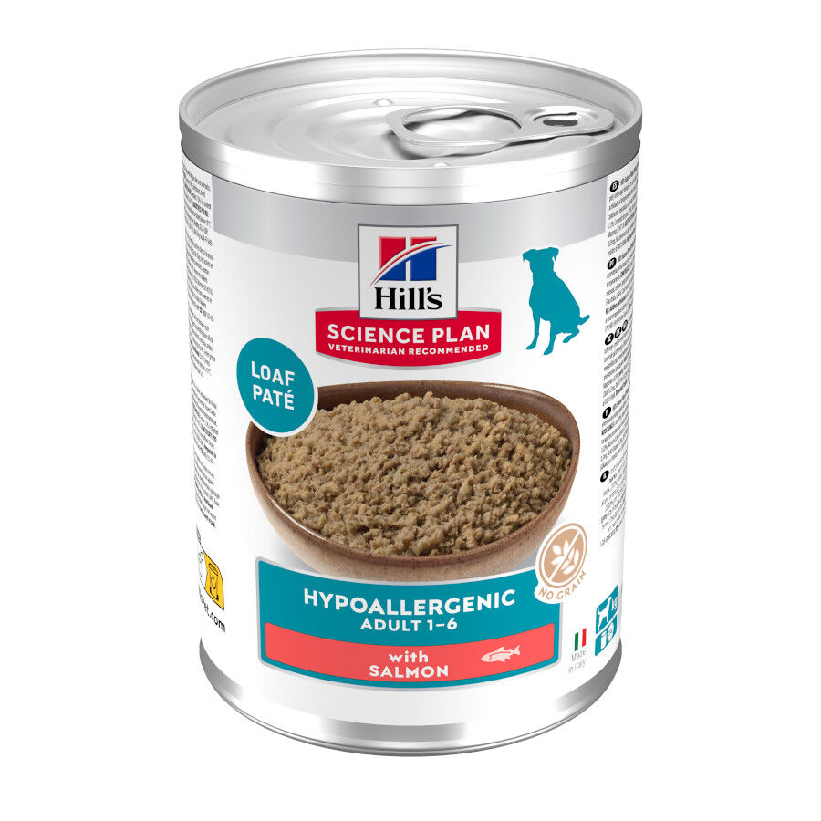 363 g Hill's Science Plan Hypoallergenic Alimento H&uacute;medo con Salm&oacute;n para Perros Adultos, , large Imagen numero 1