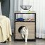 Casa para gatos de madera Pawhut color Roble, , large indicador imagen numero 3