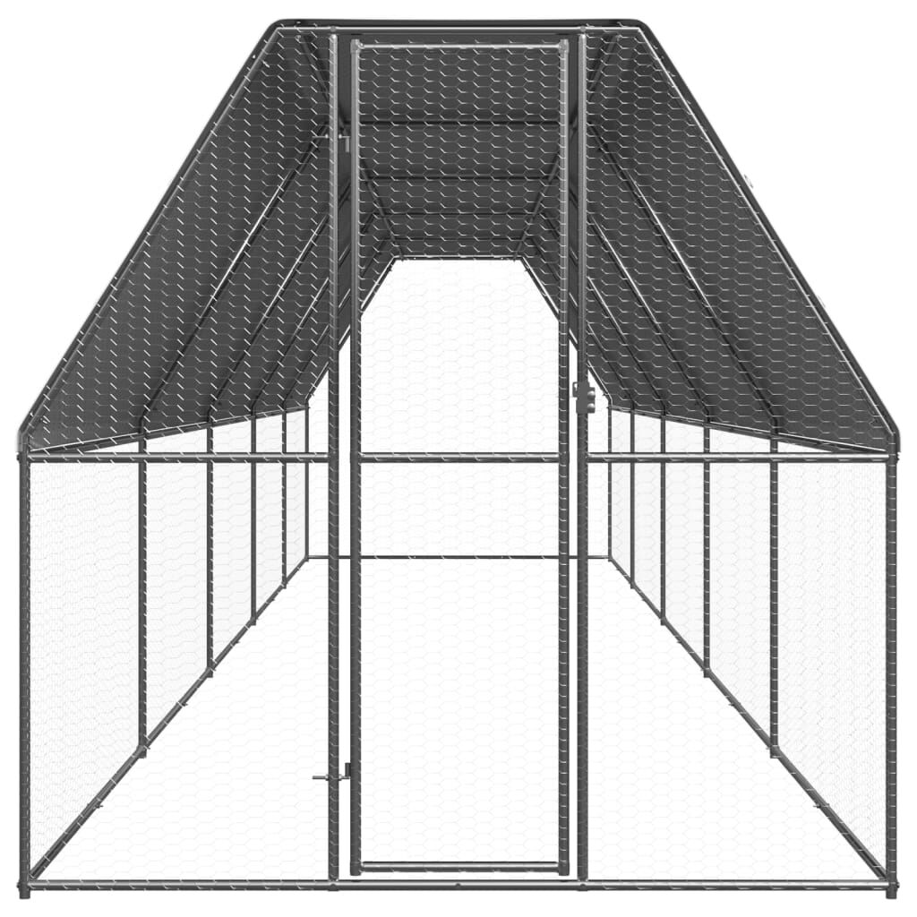 vidaXL Jaula gallinero de acero galvanizado 3x12x2 m, , large Imagen numero 17