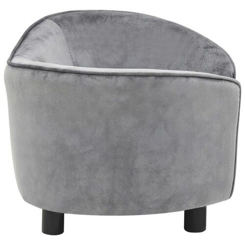 Vidaxl sof&aacute; de felpa gris para perros, , large Imagen numero 5