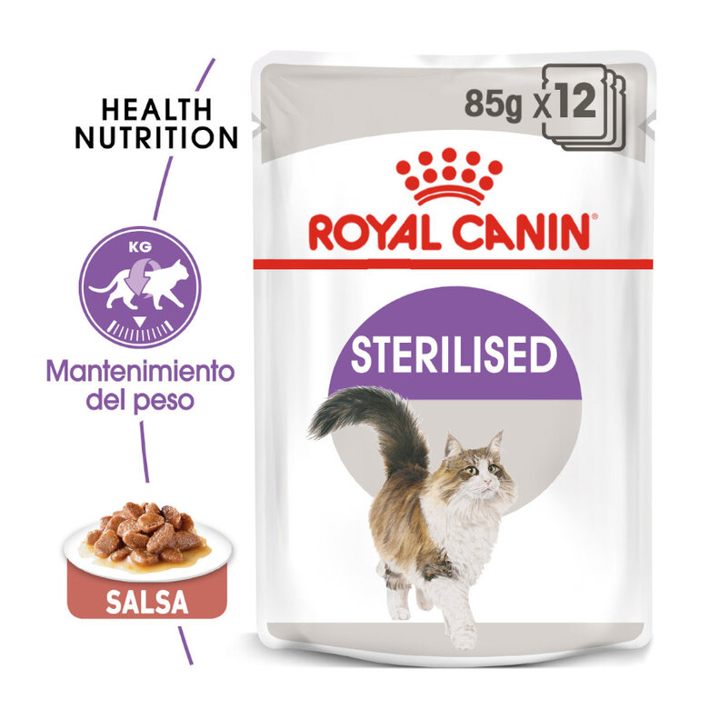 Nutrición cartel cavidad Royal Canin Feline Sterilised Salsa sobres para gato | Tiendanimal
