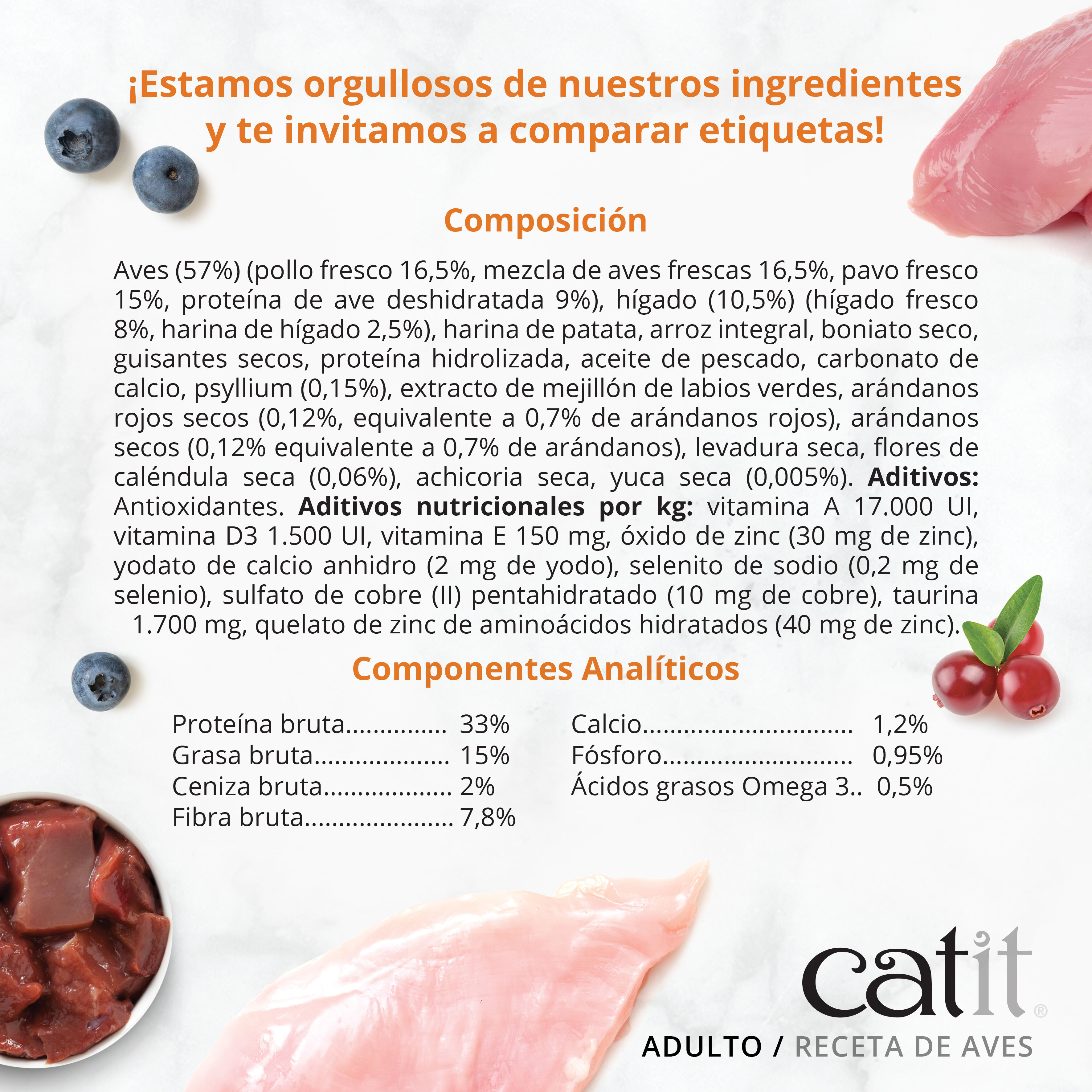 Catit Recipes Adult Aves Pienso para gatos thumbnail