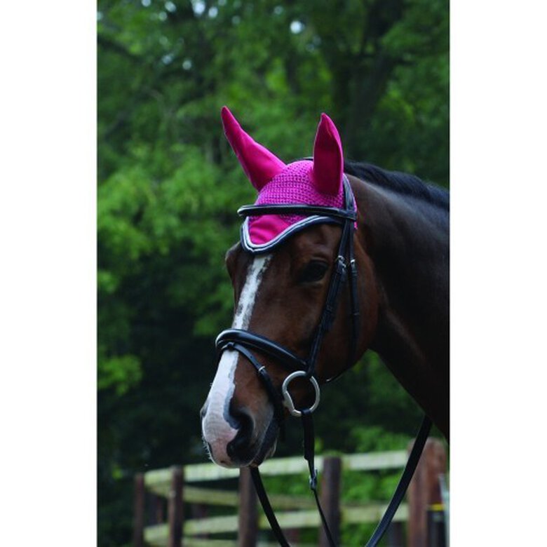 Mosquero con orejeras para caballos color Rosa/Marino/Blanco, , large image number null