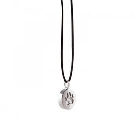 Colgante de Metal con motivo Huella color Gris