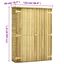 vidaXL Caseta herramientas jardín madera pino impregnada 123x50x171 cm, , large indicador imagen numero 5
