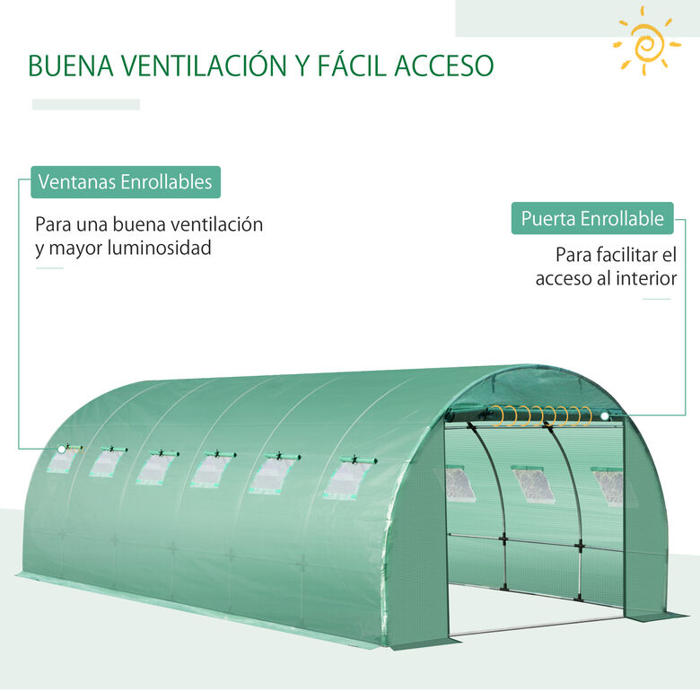 Outsunny Invernadero Túnel Verde para exterior thumbnail