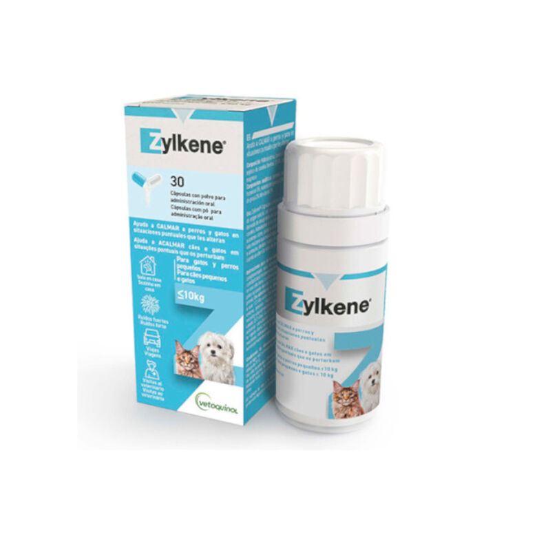 Vetoquinol Zylkene suplemento natural calmante en cápsulas para perros y gatos thumbnail