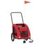 vidaXL Remolque de bicicleta para perros hierro y tela Oxford rojo, , large indicador imagen numero 11