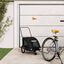 vidaXL Remolque de bicicleta para perros hierro y tela Oxford negro, , large indicador imagen numero 6