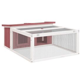 VidaXL Conejera de Madera de Pino Mocha para Conejos