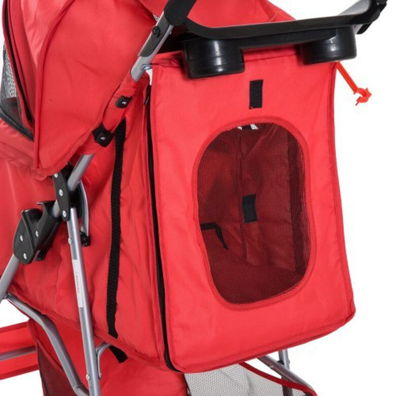 Pawhut cochecito plegable rojo para mascotas, , large image number null