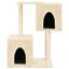 vidaXL Rascador para gatos con postes de sisal color crema 86 cm, , large indicador imagen numero 3