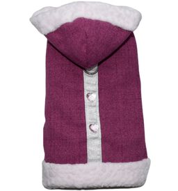 Ideal Pets Destello Rosa Abrigo con capucha para perros