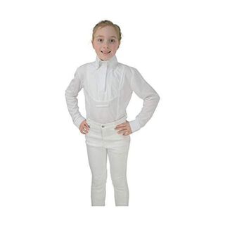 Camisa manga larga infantil para hípica Dedham color Blanco