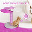 Nobleza - Juguete rascador para Gatos, Tipo Columna con Pelotas, L29*W29*H38CM(Rosa), , large indicador imagen numero 4