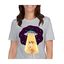 Mascochula camiseta mujer abduction personalizada con tu mascota gris, , large indicador imagen numero 1