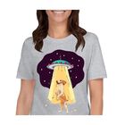 Mascochula camiseta mujer abduction personalizada con tu mascota gris, , large image number null