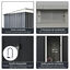 Outsunny Caseta de Exterior Metálica para Almacenamiento de Herramientas con 2 Puertas Correderas y 2 Orificios de Ventilación Gris Oscuro, , large indicador imagen numero 5