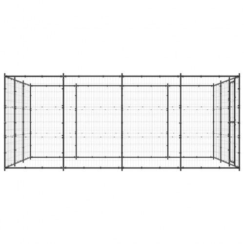 Vidaxl perrera versátil con malla alrededor plateada para perros thumbnail