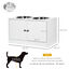PawHut Comedero para Perros Blanco, , large indicador imagen numero 3